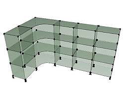 Balcão vidro modulado Balcão vidro modulado