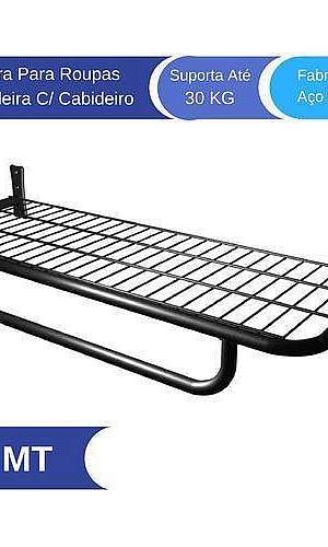 Arara de parede com prateleira Arara de parede com prateleira