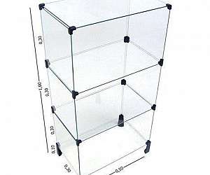 Balcão em vidro modulado para loja Balcão em vidro modulado para loja